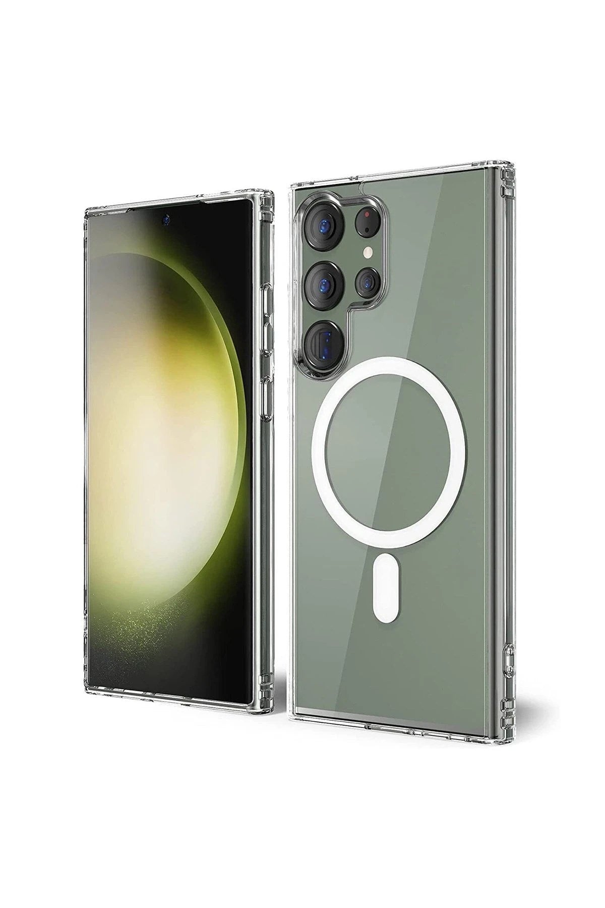 Mey İthalat® Samsung Galaxy S23 Ultra Kılıf Magneticsafe Şeffaf Silikon - Şeffaf