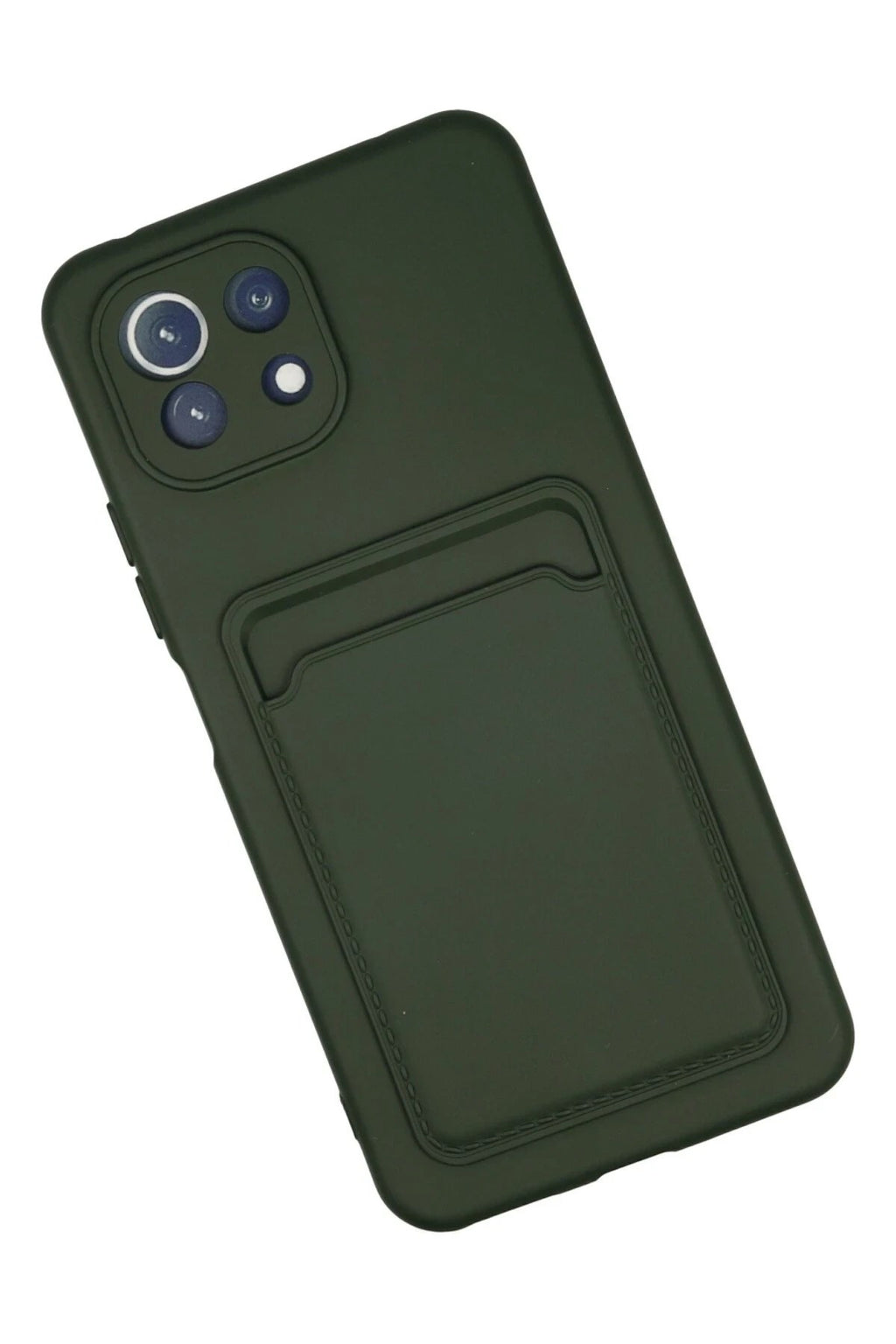 Mey İthalat® Mi 11 Kılıf Kelvin Kartvizitli Silikon - Koyu Yeşil