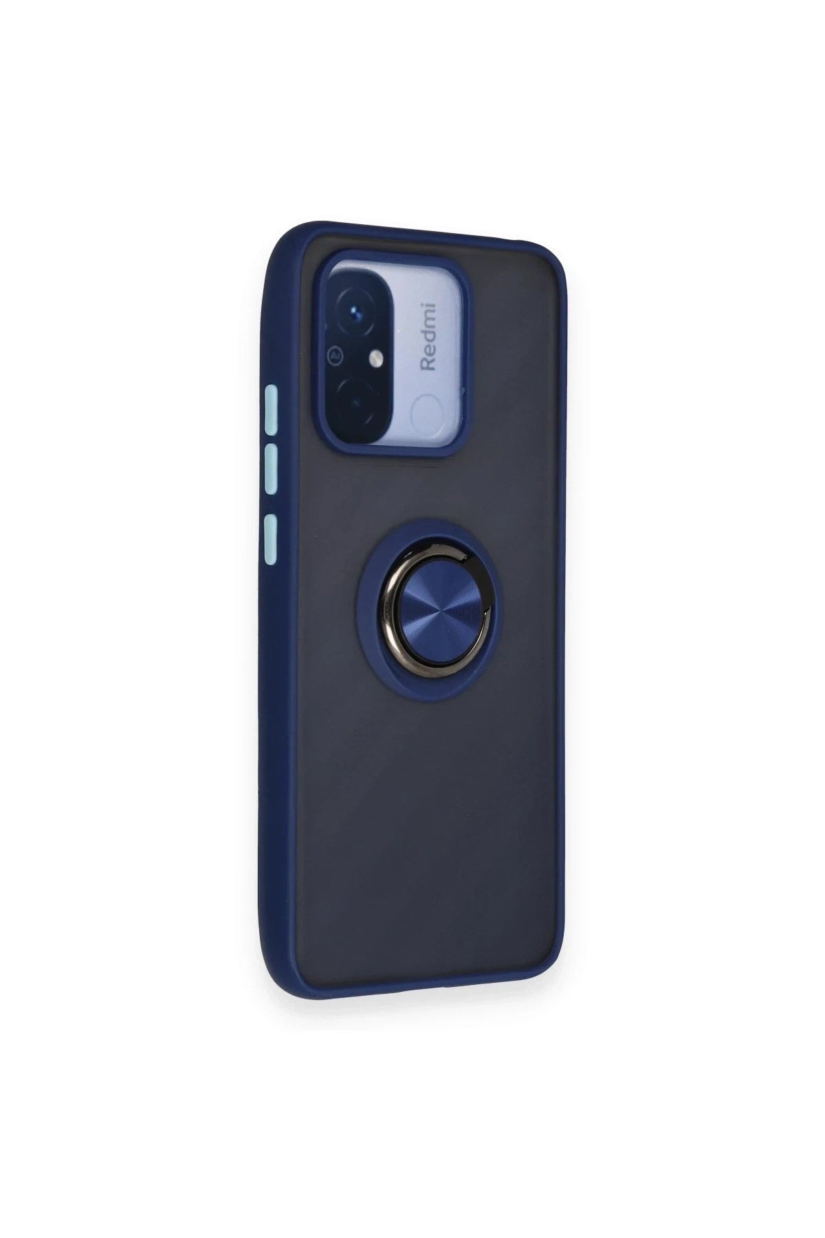 Mey İthalat® Redmi 12C Kılıf Montreal Yüzüklü Silikon Kapak - Lacivert