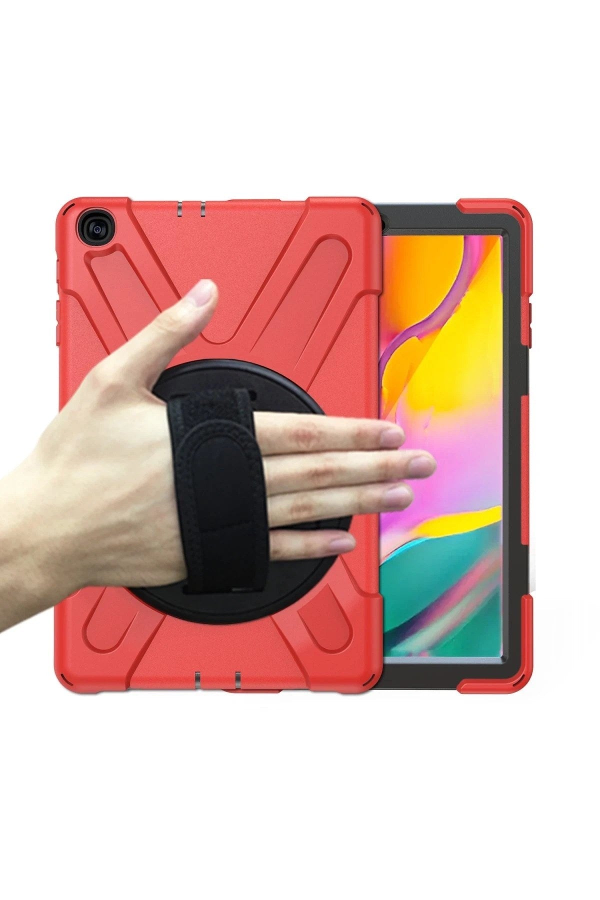 Mey İthalat® Samsung Galaxy T510 Tab A 10.1 Kılıf Amazing Tablet Kapak - Kırmızı