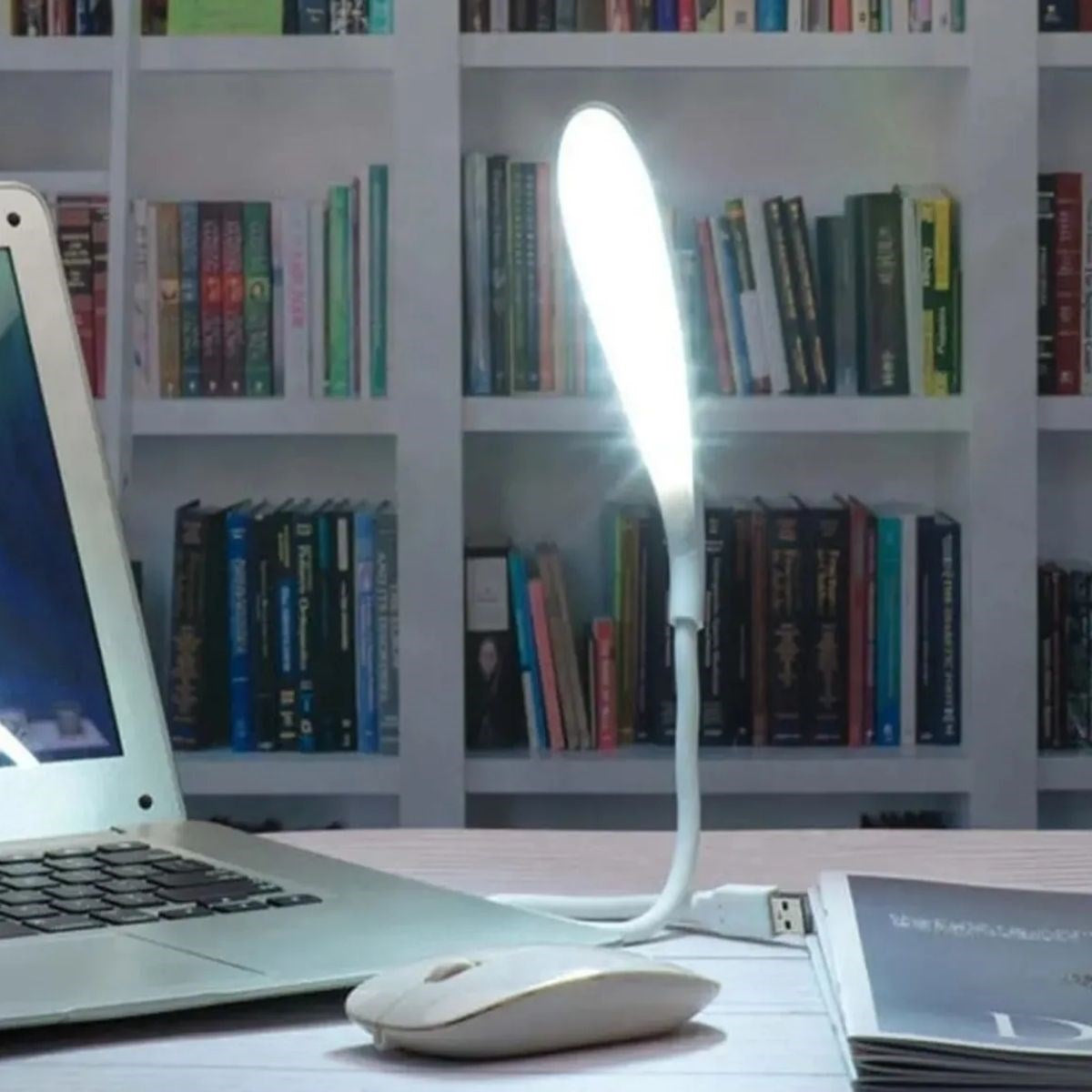 USB Girişli 14 Ledli 3 Kademeli Dokunmatik Masa/Kitap Okuma Lambası Ledi Beyaz
