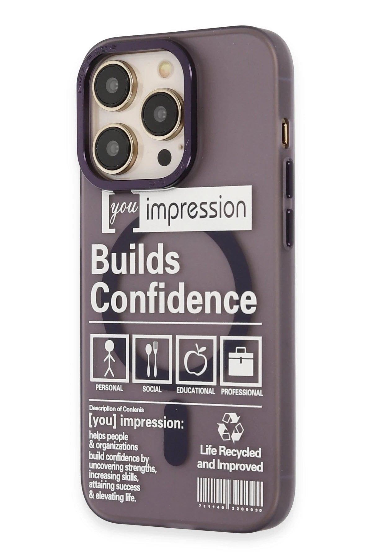 Mey İthalat® iPhone 14 Pro Kılıf Apollo Magneticsafe Desenli Kapak - Apollo Mor - 6