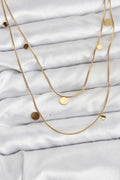 Mey İthalat® 316L Çelik Zincir Gold Renk Pullu Kadın Kolye