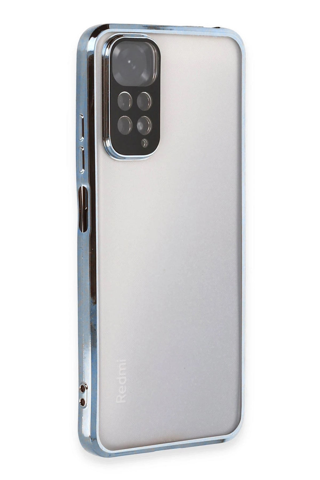 Mey İthalat® Redmi Note 11 Kılıf Lensli Silikon - Açık Mavi