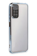 Mey İthalat® Redmi Note 11 Kılıf Lensli Silikon - Açık Mavi
