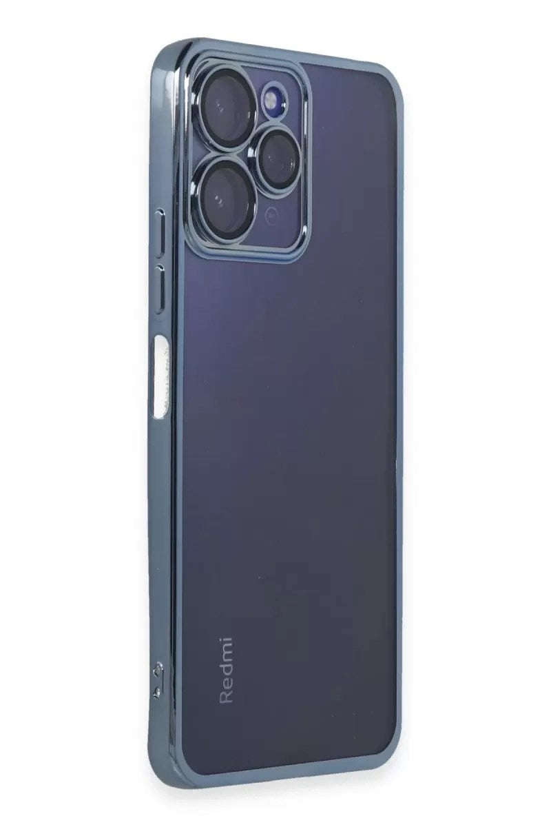 Mey İthalat® Redmi 12 Kılıf Lensli Silikon - Açık Mavi