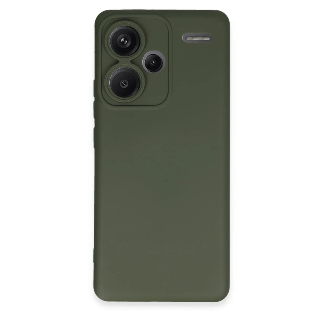 Mey İthalat® Redmi Note 13 Pro Plus Kılıf Nano içi Kadife Silikon - Koyu Yeşil