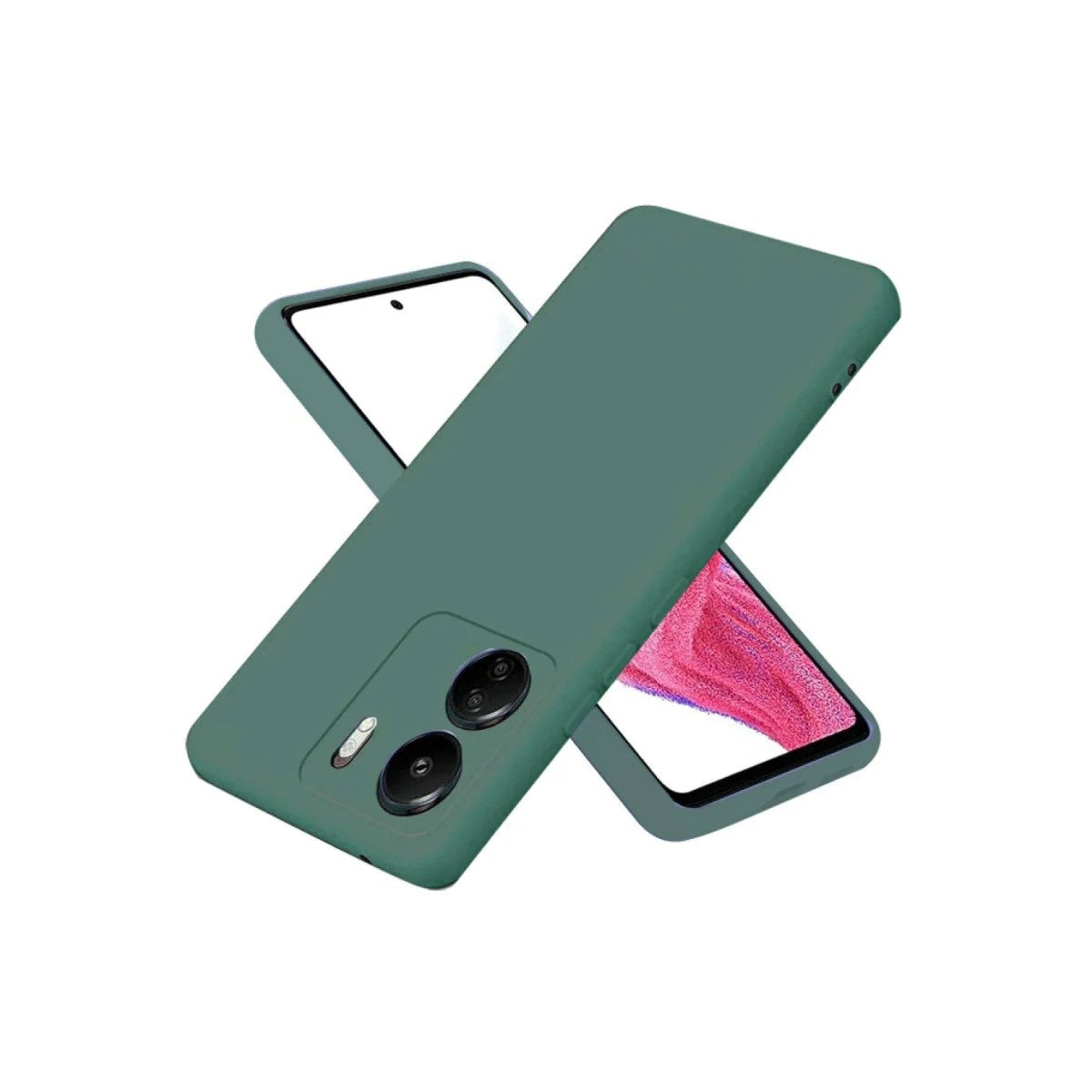 Mey İthalat® Redmi 13C Kılıf First Silikon - Koyu Yeşil