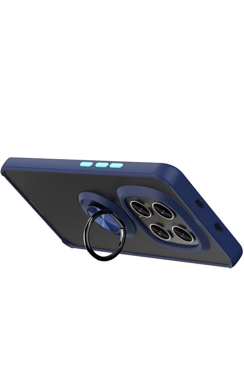 Mey İthalat® Redmi Note 15 Pro 5G Montreal Yüzüklü Silikon Kapak - Lacivert