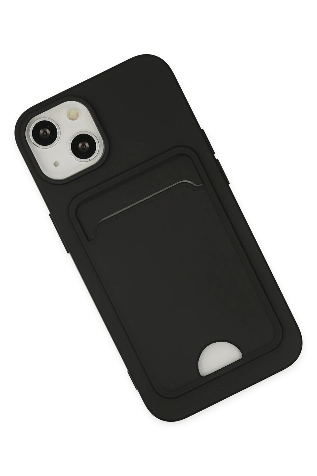 Mey İthalat® iPhone 14 Plus Kılıf Kelvin Kartvizitli Silikon - Siyah