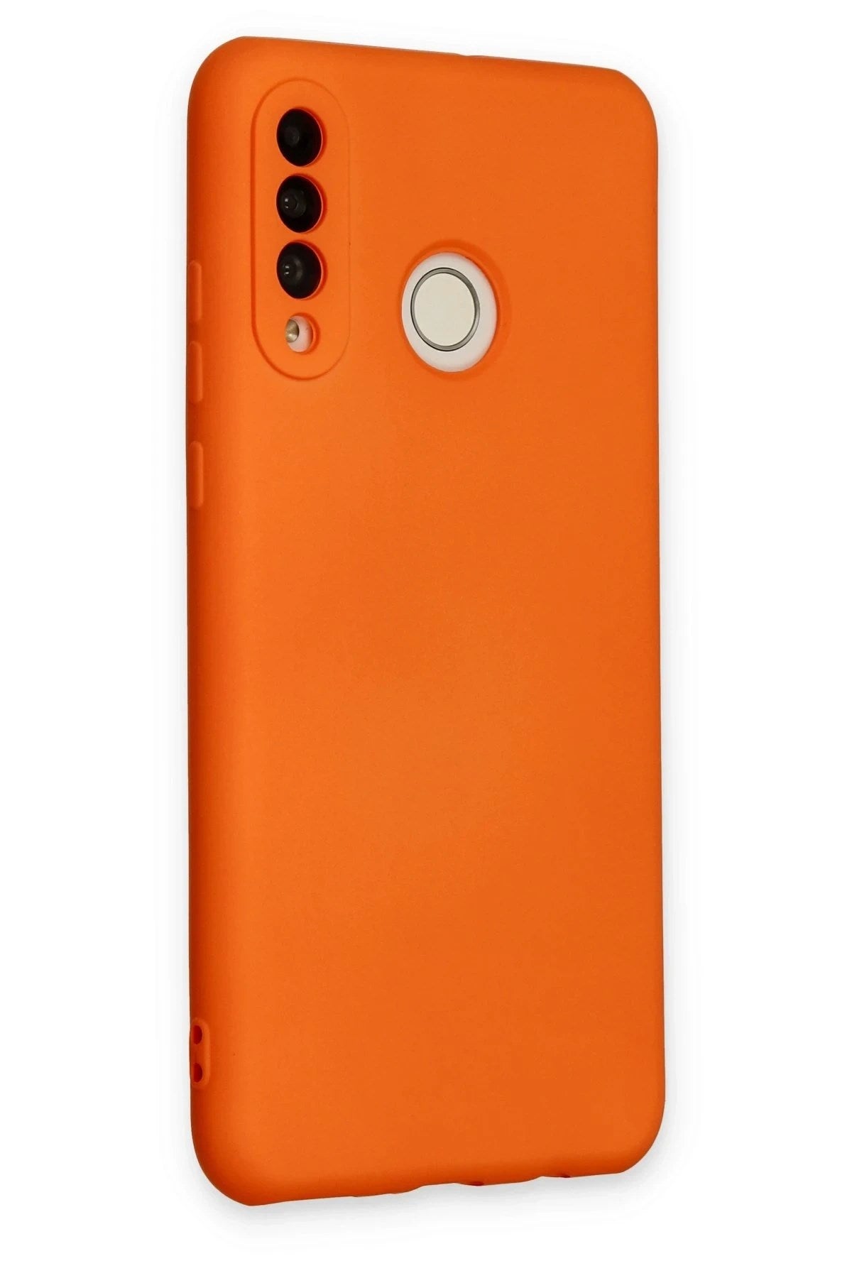Mey İthalat® Huawei P30 Lite Kılıf Nano içi Kadife Silikon - Turuncu