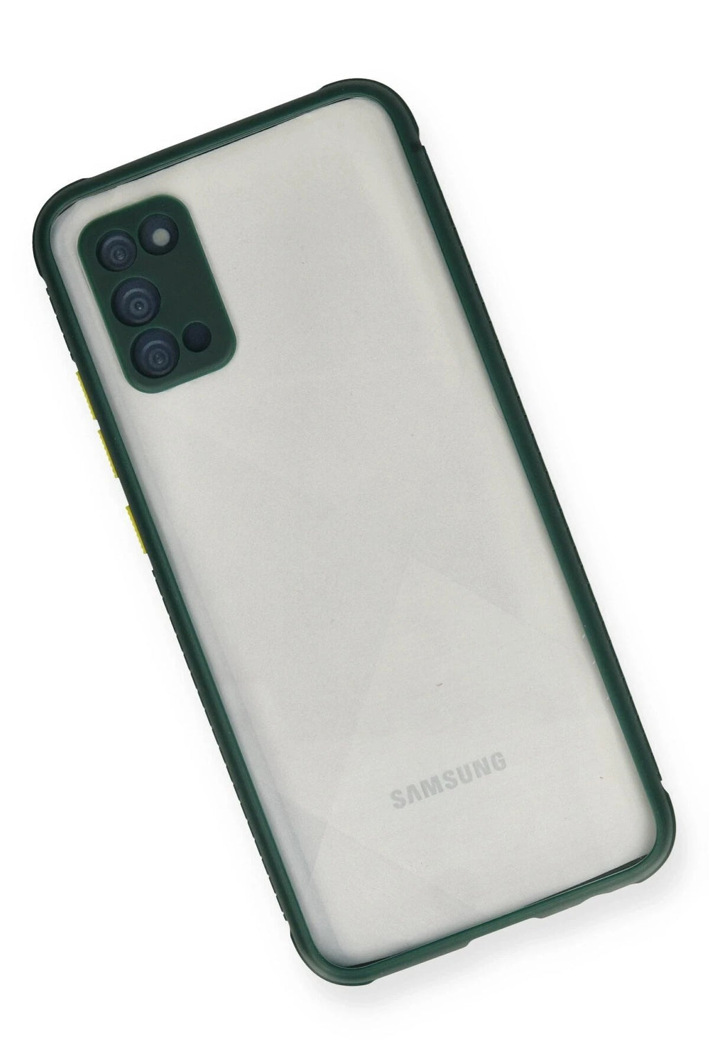 Mey İthalat® Samsung Galaxy A02S Kılıf Miami Şeffaf Silikon - Koyu Yeşil