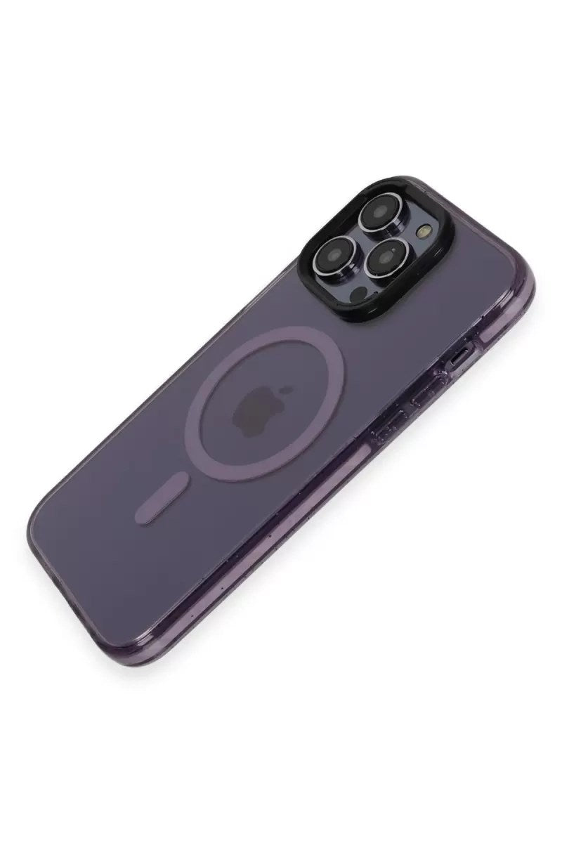 Mey İthalat® iPhone 14 Pro Max Kılıf Tigra Magsafe Kapak - Derin Mor