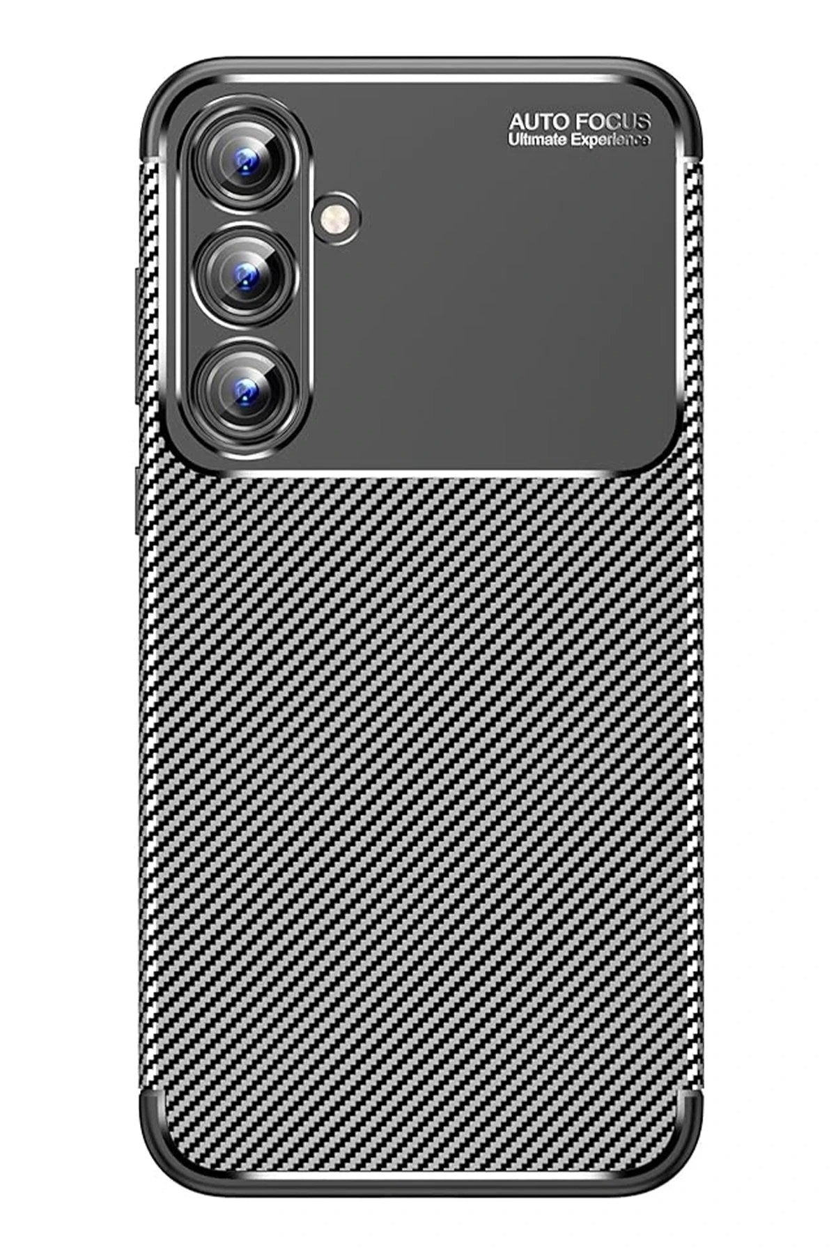 Mey İthalat® Samsung Galaxy A15 4G Kılıf Auto Focus Karbon Kapak - Siyah