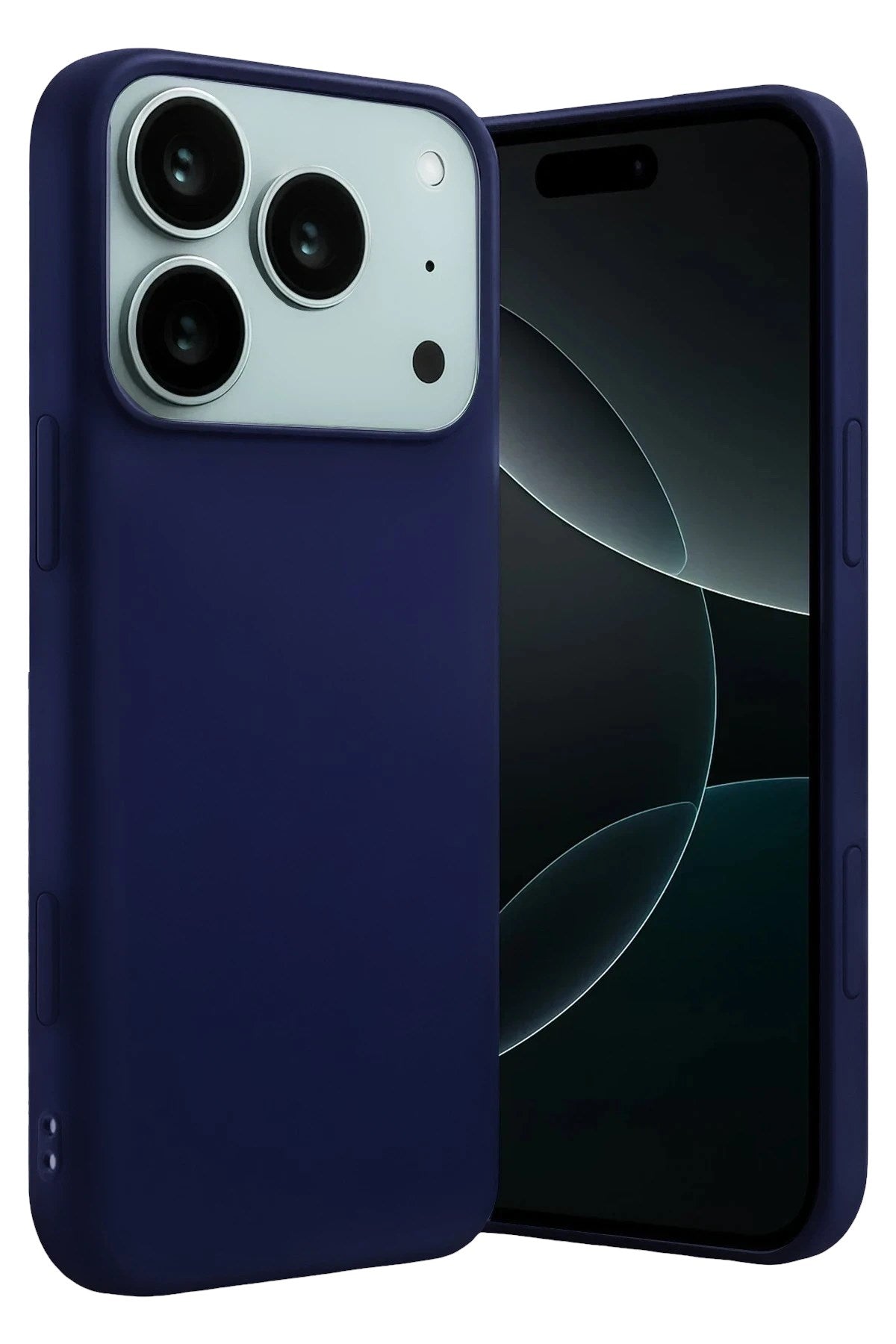 Mey İthalat® iPhone 17 Pro Nano içi Kadife Silikon - Lacivert