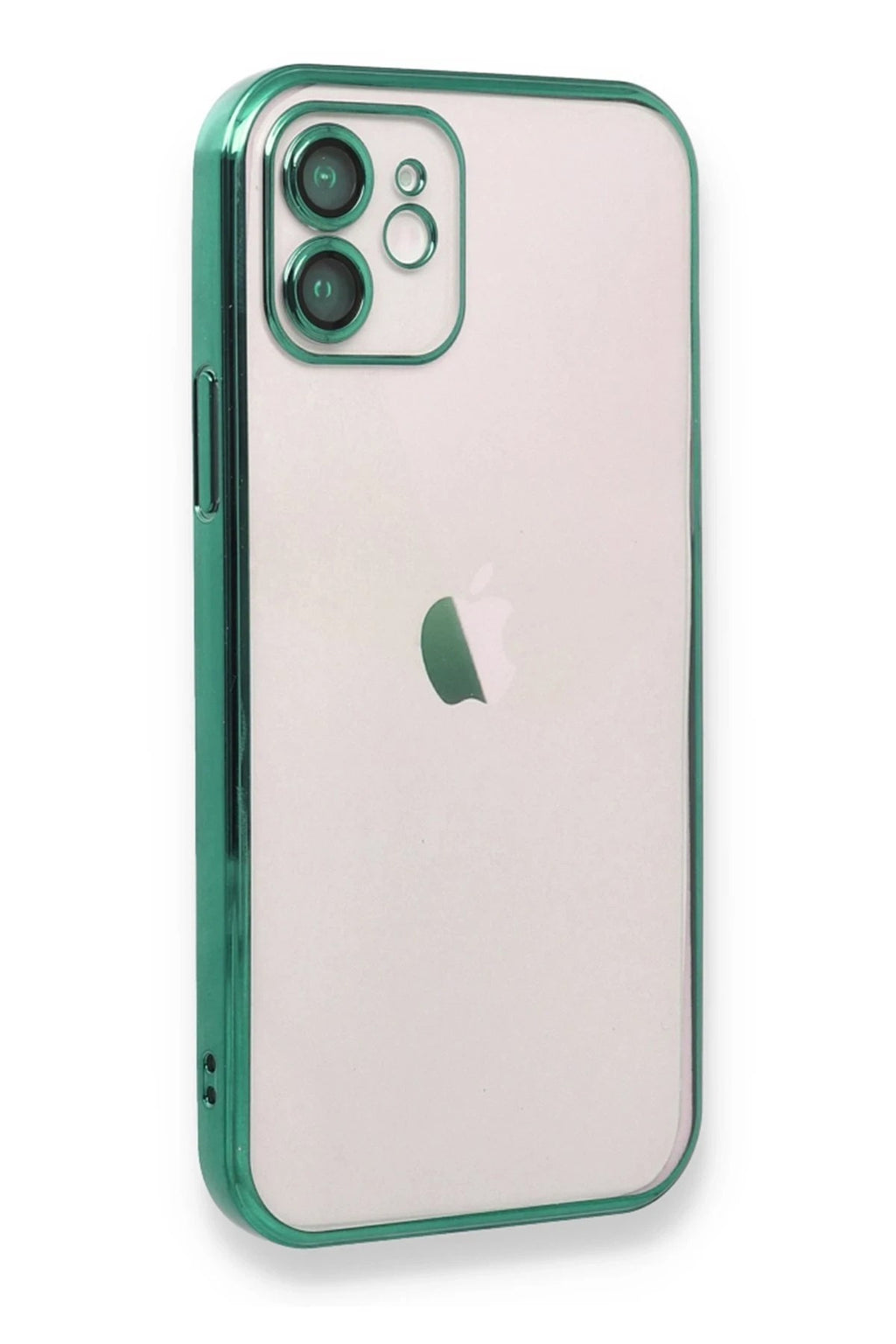 Mey İthalat® iPhone 12 Kılıf Lensli Silikon - Yeşil