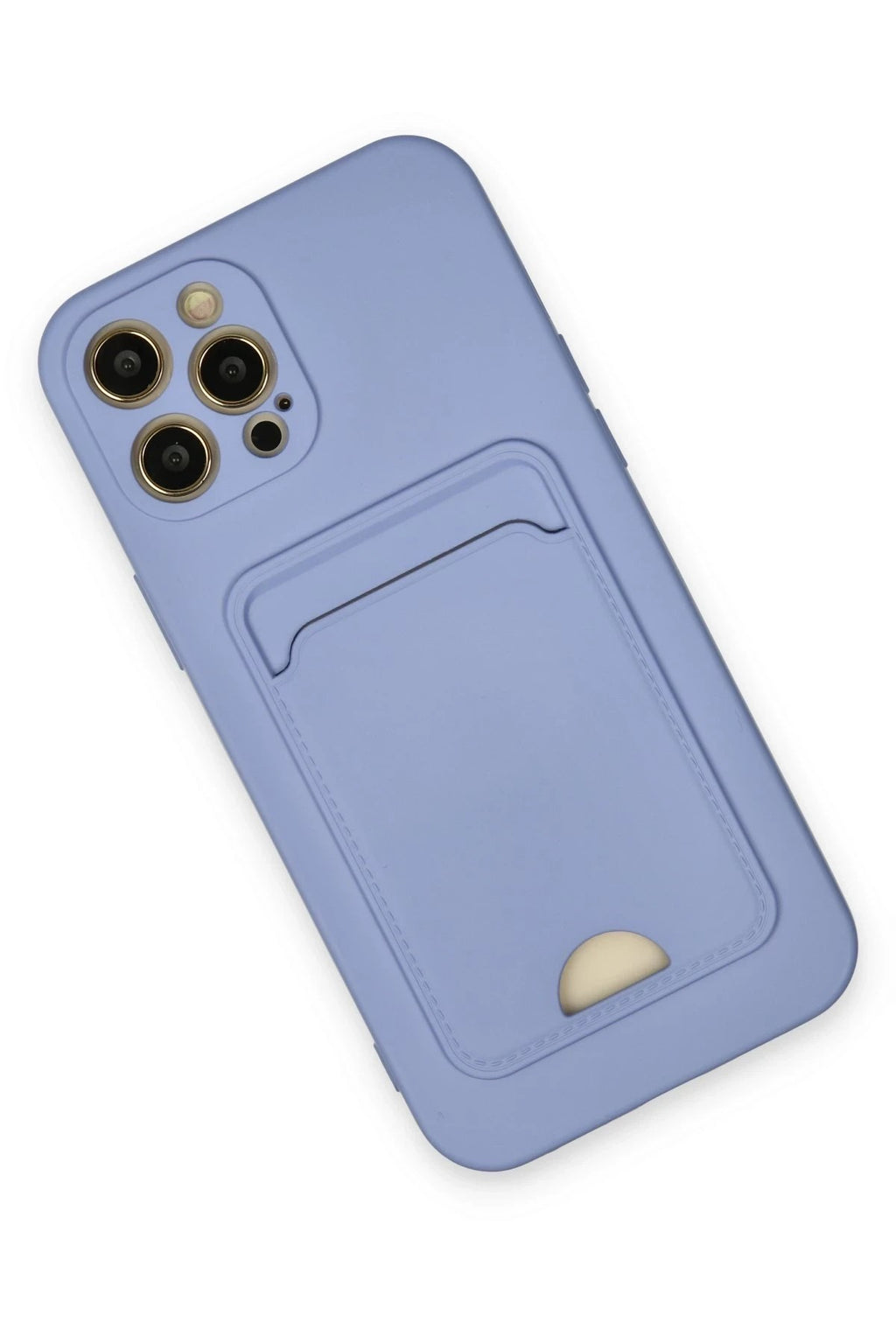 Mey İthalat® iPhone 12 Pro Max Kılıf Kelvin Kartvizitli Silikon - Lila