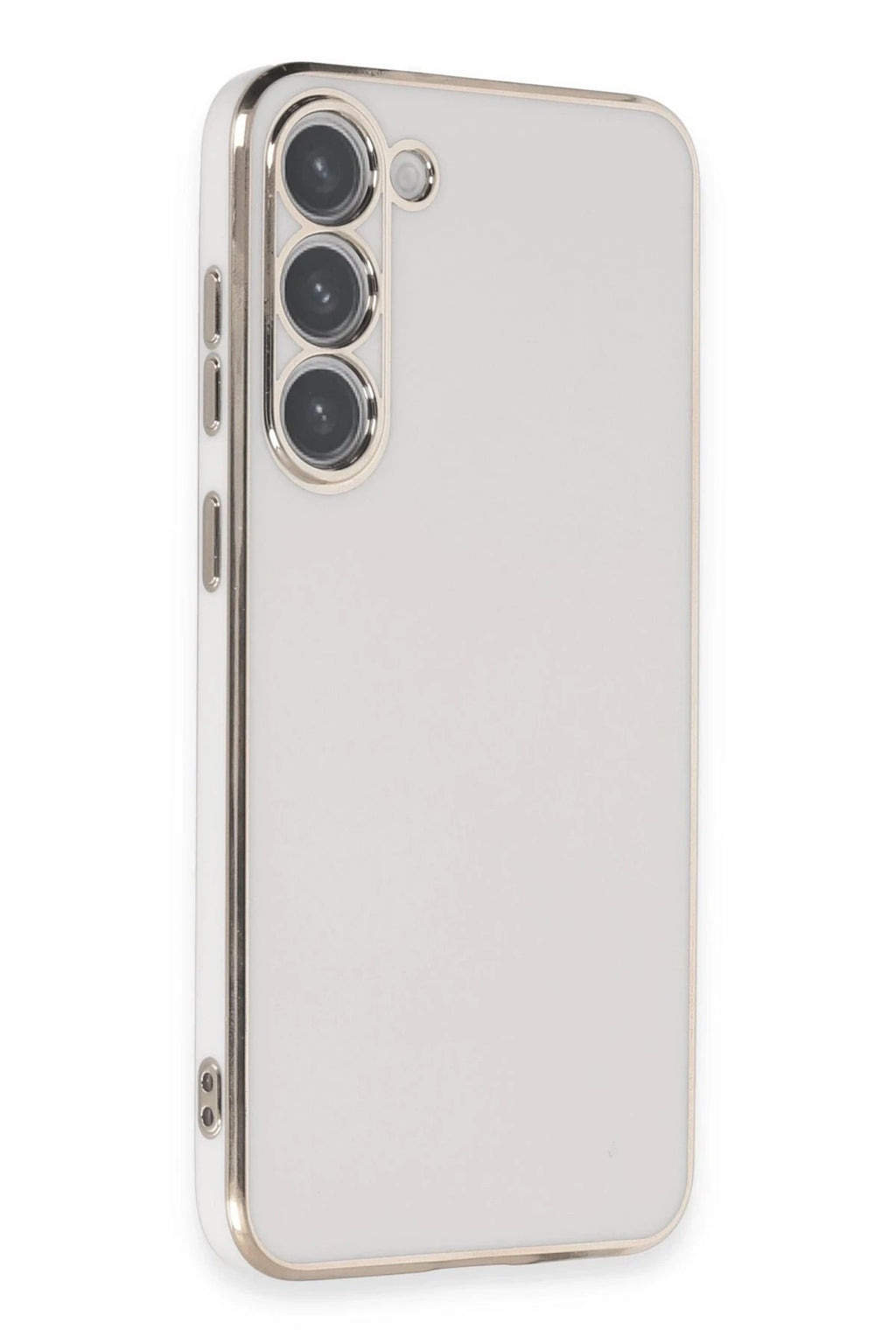 Mey İthalat® Samsung Galaxy S23 Kılıf Volet Silikon - Beyaz