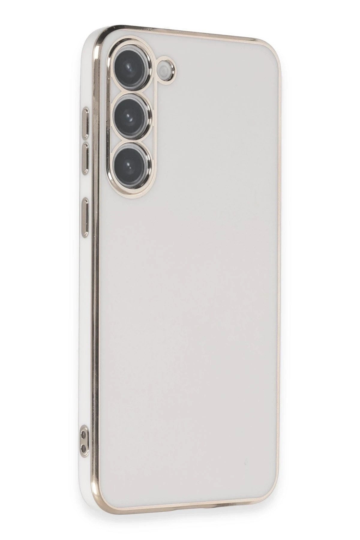 Mey İthalat® Samsung Galaxy S23 Kılıf Volet Silikon - Beyaz