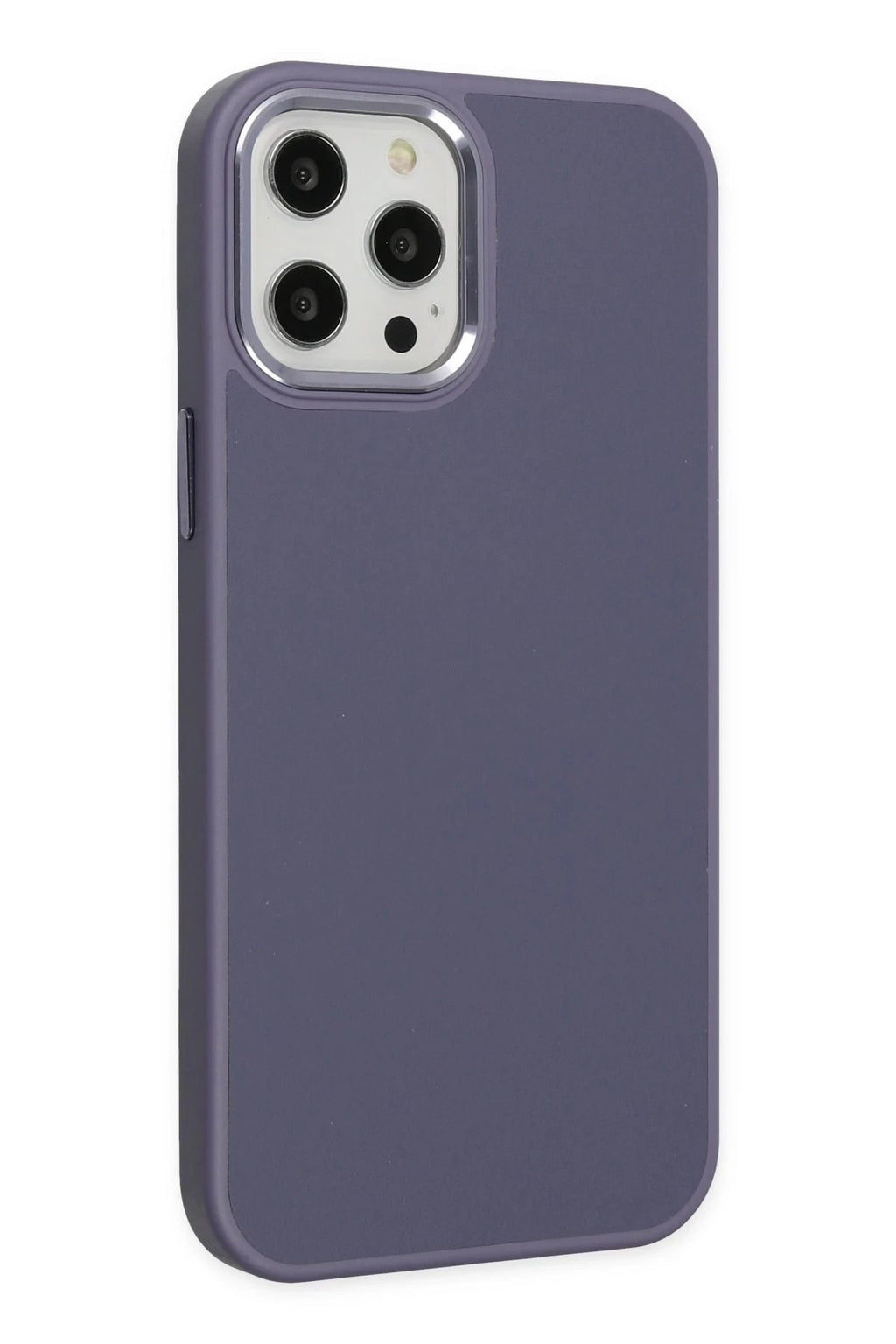 Mey İthalat® iPhone 12 Pro Max Kılıf Asya Deri Silikon - Mor