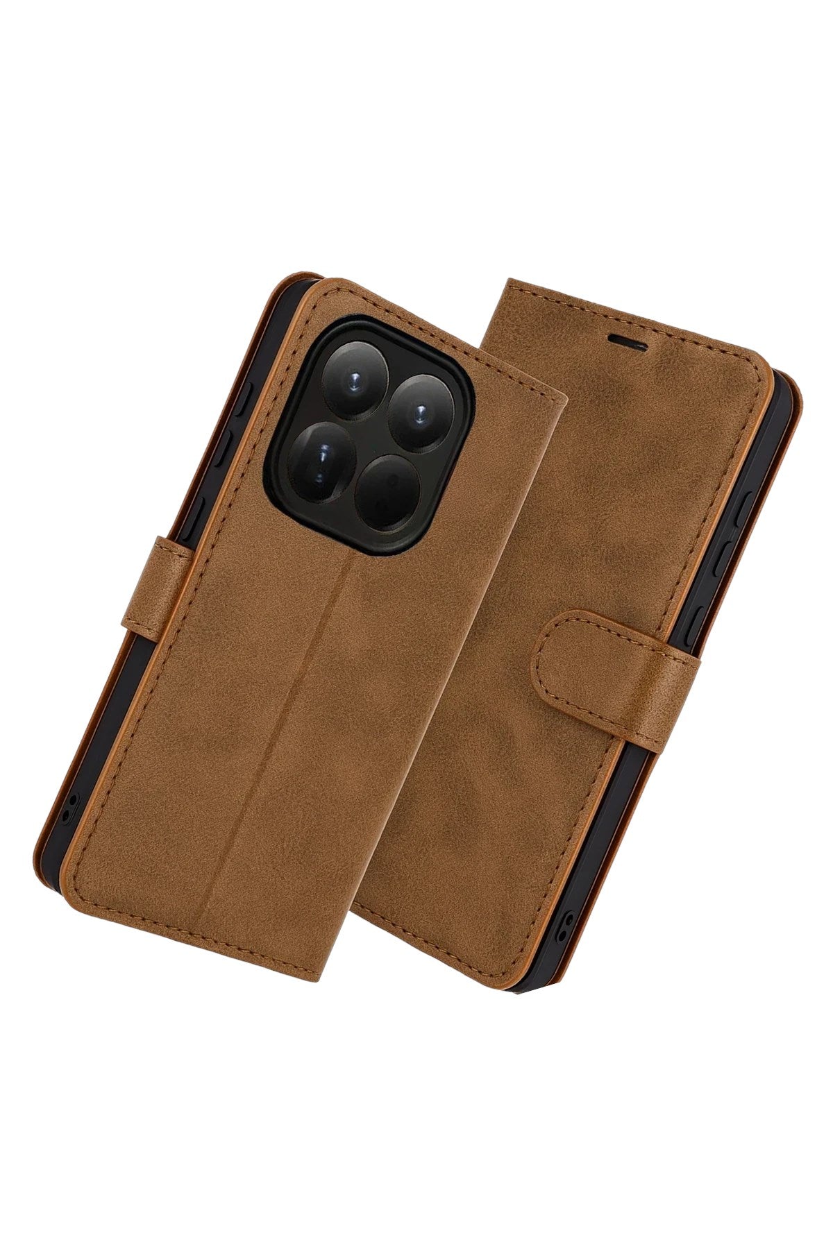 Mey İthalat® Mi 15T Trend S Plus Kapaklı Kılıf - Taba