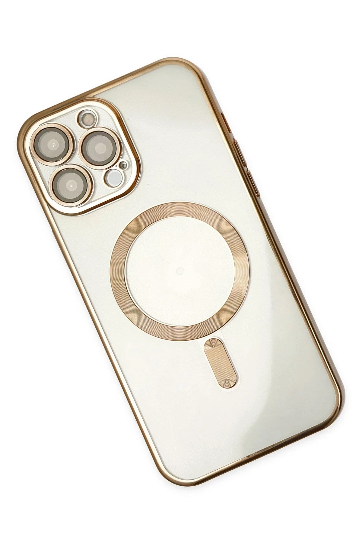 Mey İthalat® iPhone 13 Pro Kılıf Kross Magneticsafe Kapak - Gold