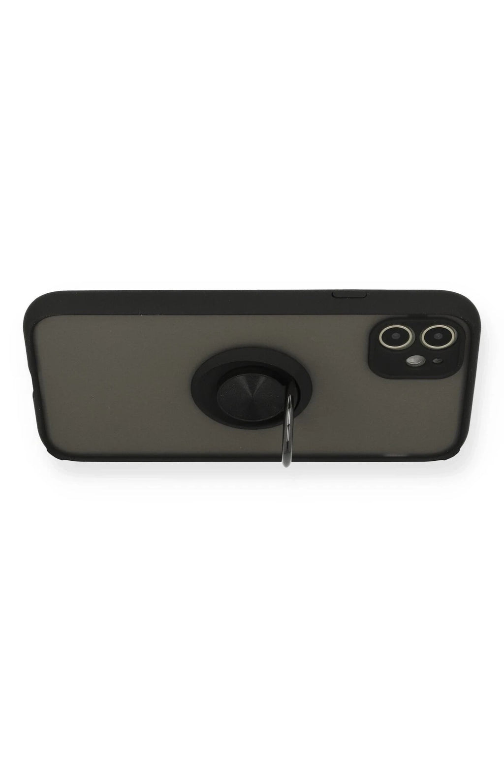 Mey İthalat® iPhone 11 Kılıf Montreal Yüzüklü Silikon Kapak - Siyah