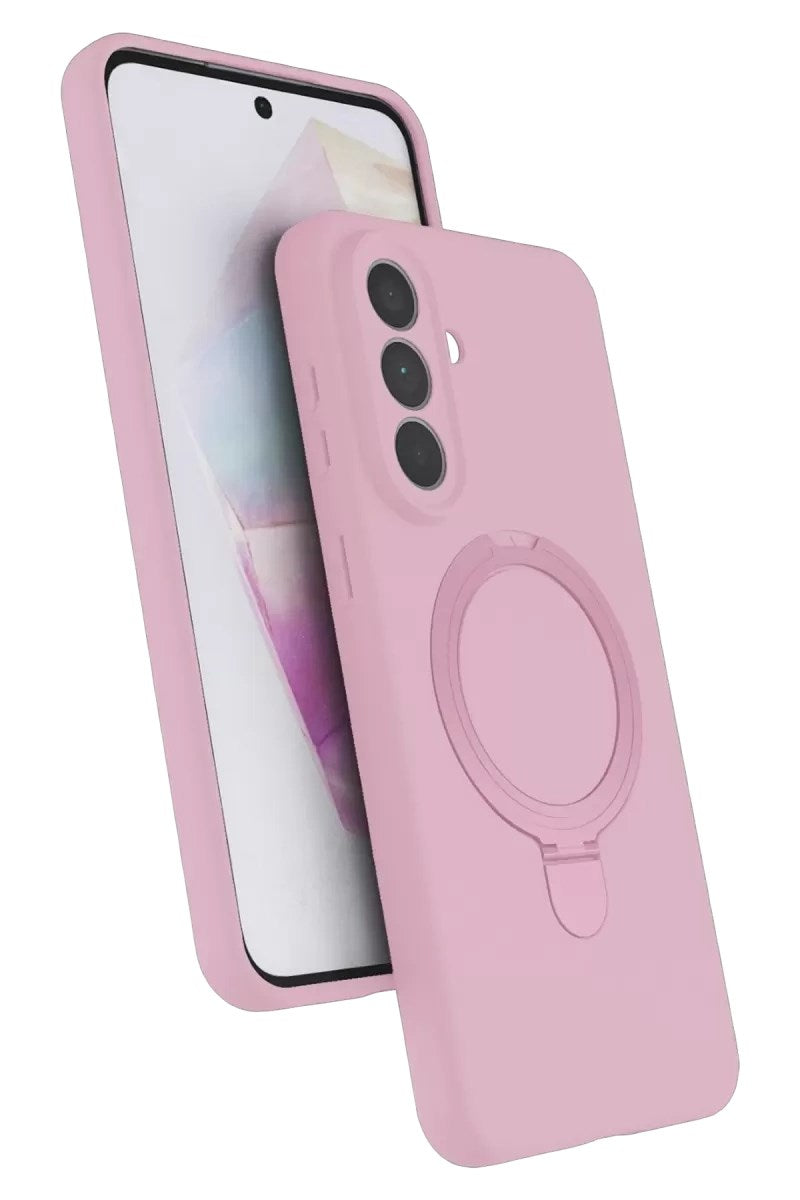 Mey İthalat® Samsung Galaxy A57 5G Regal Magsafe Standlı Kapak - Açık Pembe