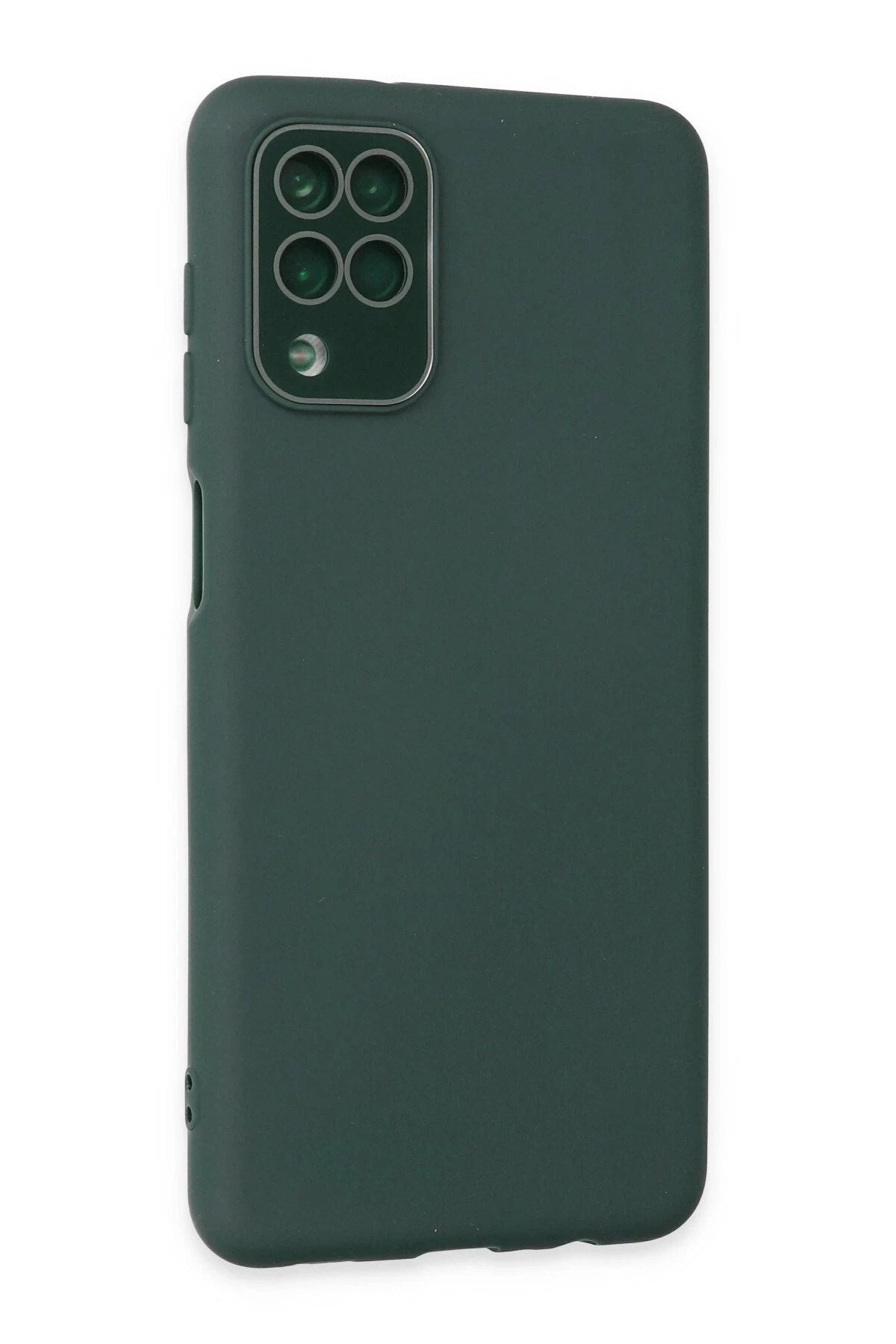 Mey İthalat® Samsung Galaxy A22 Kılıf Lansman Glass Kapak - Koyu Yeşil
