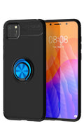 Mey İthalat® Huawei Y5P Kılıf Range Yüzüklü Silikon - Siyah-Mavi