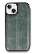 Mey İthalat® iPhone 14 Kılıf Flip Cover - Koyu Yeşil