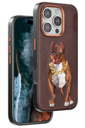Mey İthalat® iPhone 16 Pro Perma Desenli Kapak - Kahverengi