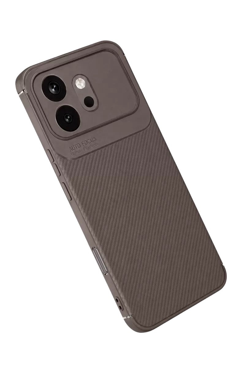 Mey İthalat® Huawei Honor 600 Auto Focus Karbon Kapak - Gri