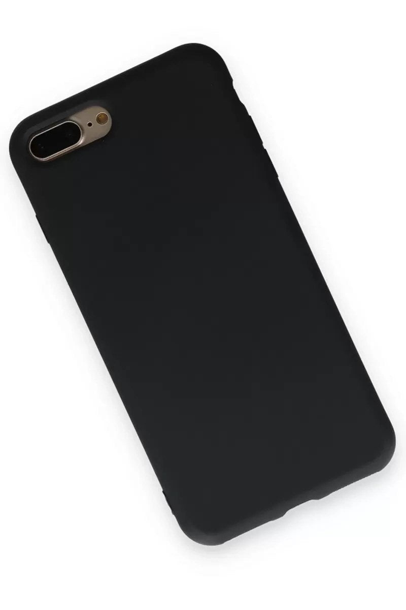 Mey İthalat® iPhone 7 Plus Kılıf Nano içi Kadife Silikon - Siyah