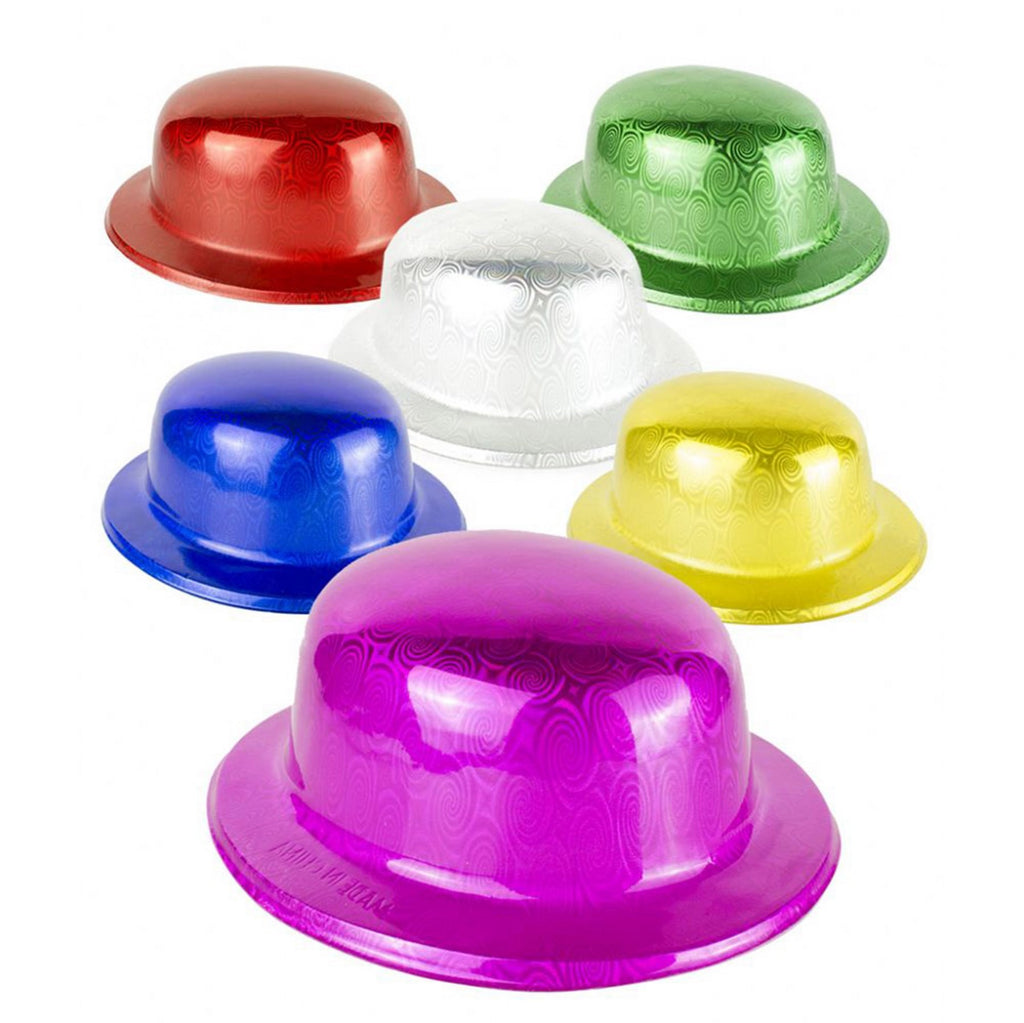 Mey İthalat® Mavi Renk Hologramlı Plastik Yuvarlak Melon 27x24 cm