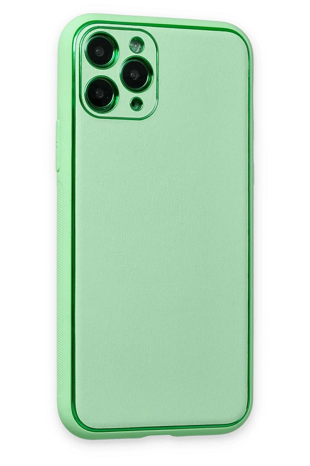 Mey İthalat® iPhone 11 Pro Kılıf Coco Deri Silikon Kapak - Açık Yeşil