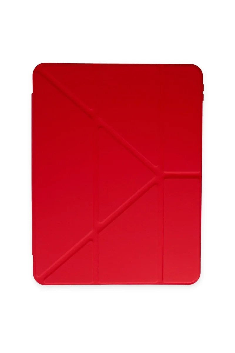 Mey İthalat® iPad 2022 10.9 (10.nesil) Kılıf Kalemlikli Mars Tablet Kılıfı - Kırmızı