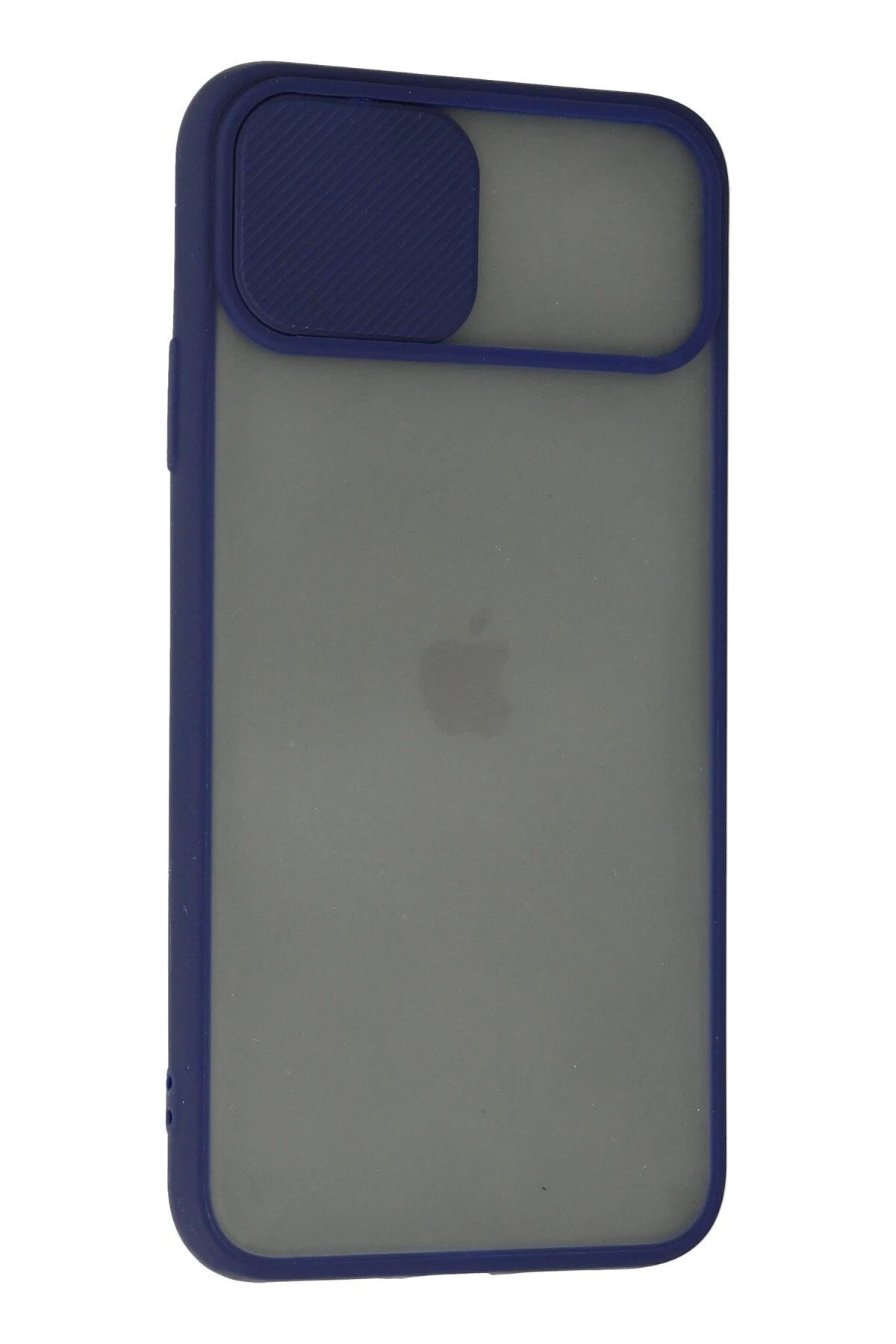 Mey İthalat® iPhone 11 Pro Max Kılıf Palm Buzlu Kamera Sürgülü Silikon - Lacivert