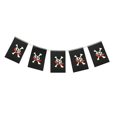 Mey İthalat® Korsan Partisi Korsan Logo Baskılı Flama Süs Afiş Süsleme 8 li