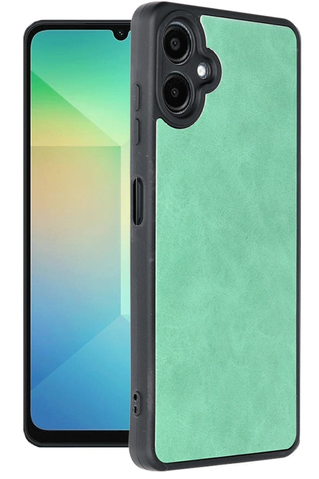 Mey İthalat® Samsung Galaxy A06 Kılıf Aras Deri Kapak - Koyu Yeşil