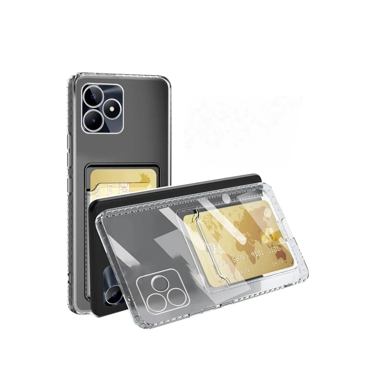 Mey İthalat® Realme Note 50 4G Kılıf Kart Şeffaf Silikon - Şeffaf