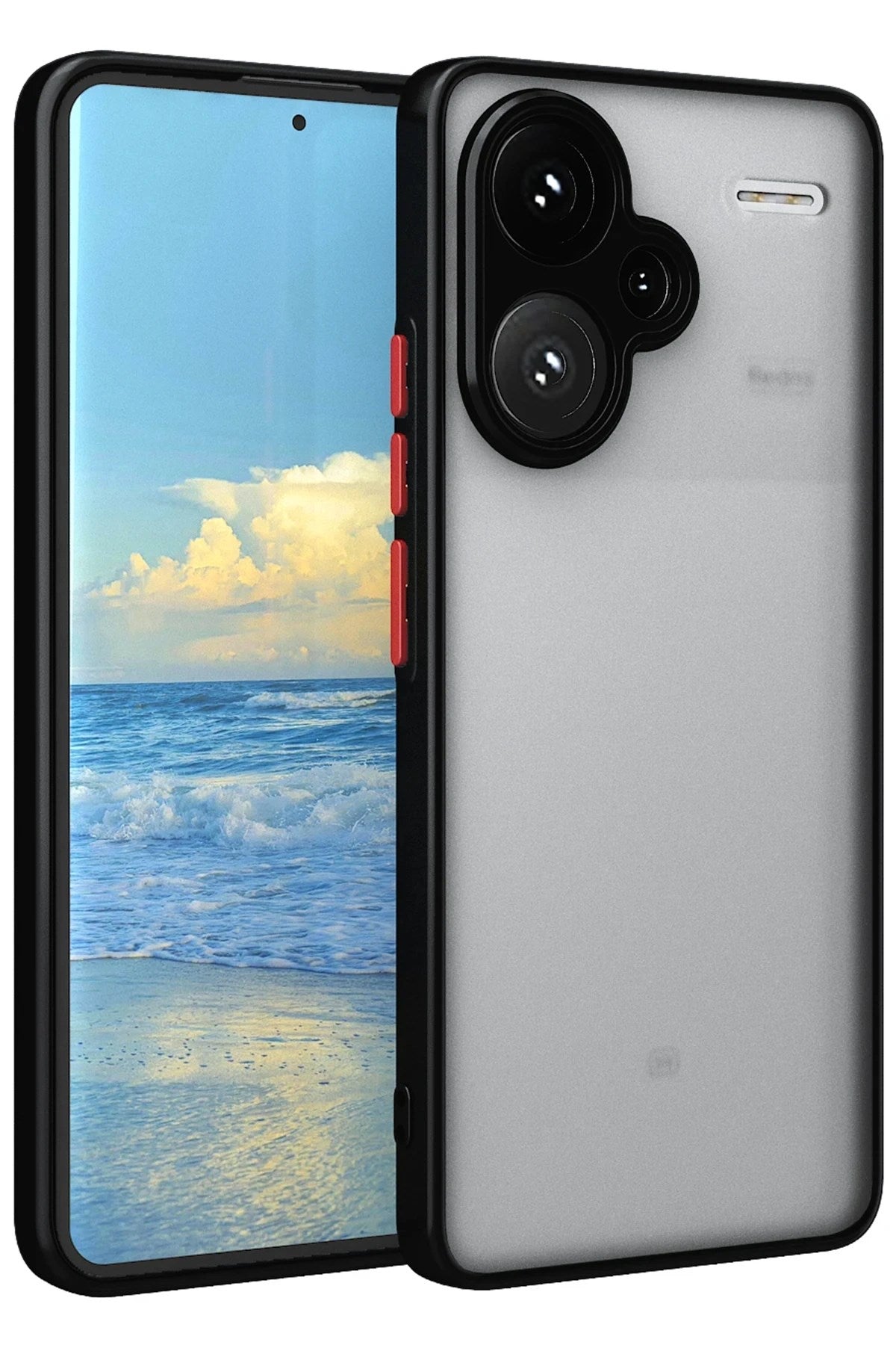 Mey İthalat® Redmi Note 13 Pro Plus Kılıf Montreal Silikon Kapak - Siyah