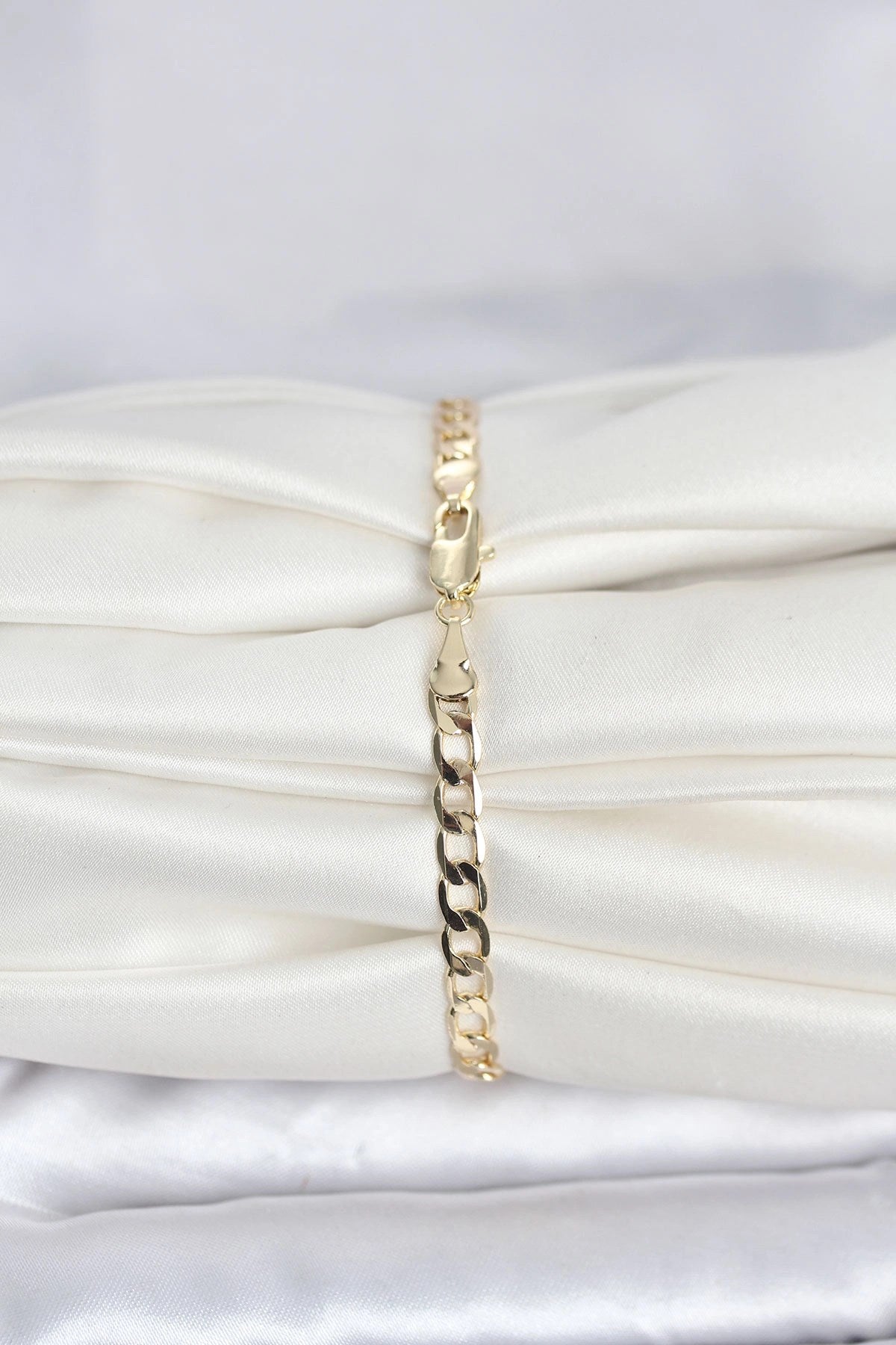 Mey İthalat® CM 14K Gold Renk Halka Zincir Model Kadın Bileklik