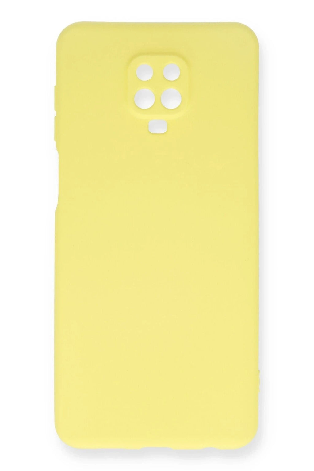 Mey İthalat® Redmi Note 9 Pro Kılıf Nano içi Kadife Silikon - Sarı