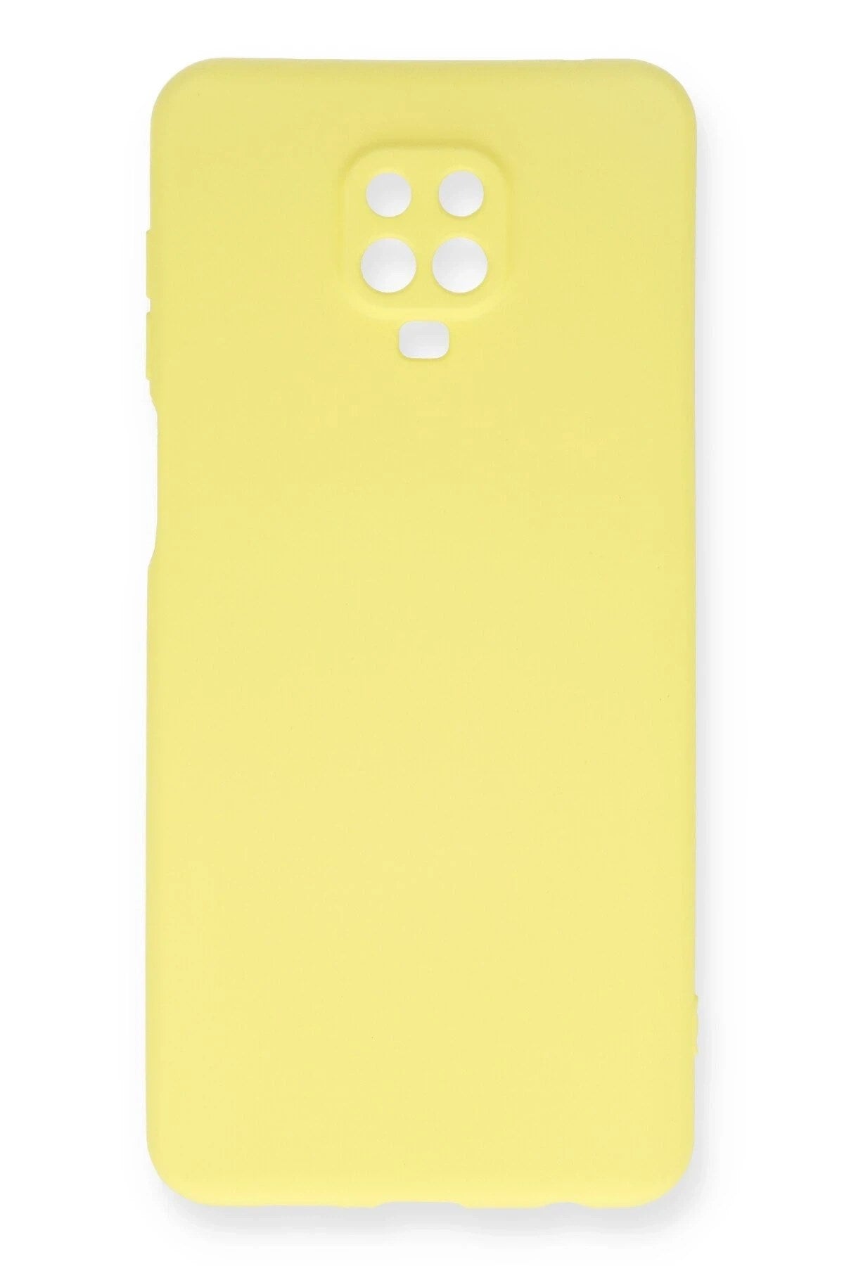 Mey İthalat® Redmi Note 9 Pro Kılıf Nano içi Kadife Silikon - Sarı
