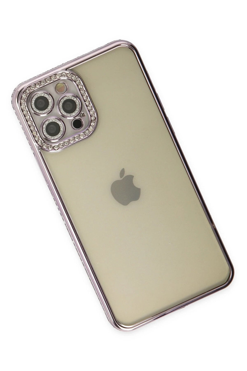 Mey İthalat® iPhone 12 Pro Kılıf Joke Taşlı Silikon - Mor