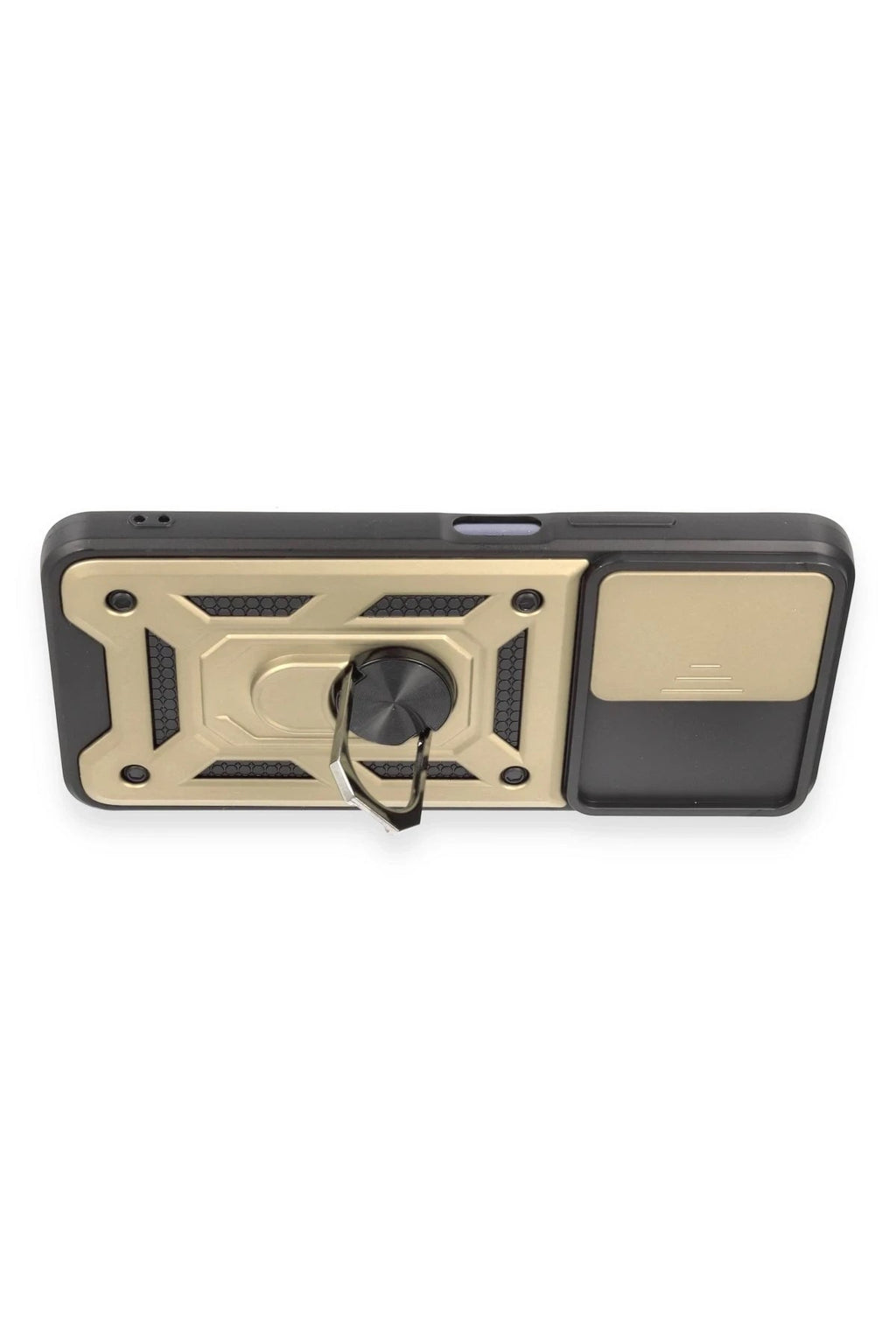 Mey İthalat® Redmi Note 12 5G Kılıf Pars Lens Yüzüklü Silikon - Gold