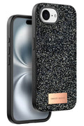 Mey İthalat® iPhone 16E Bright Simli Kapak - Siyah