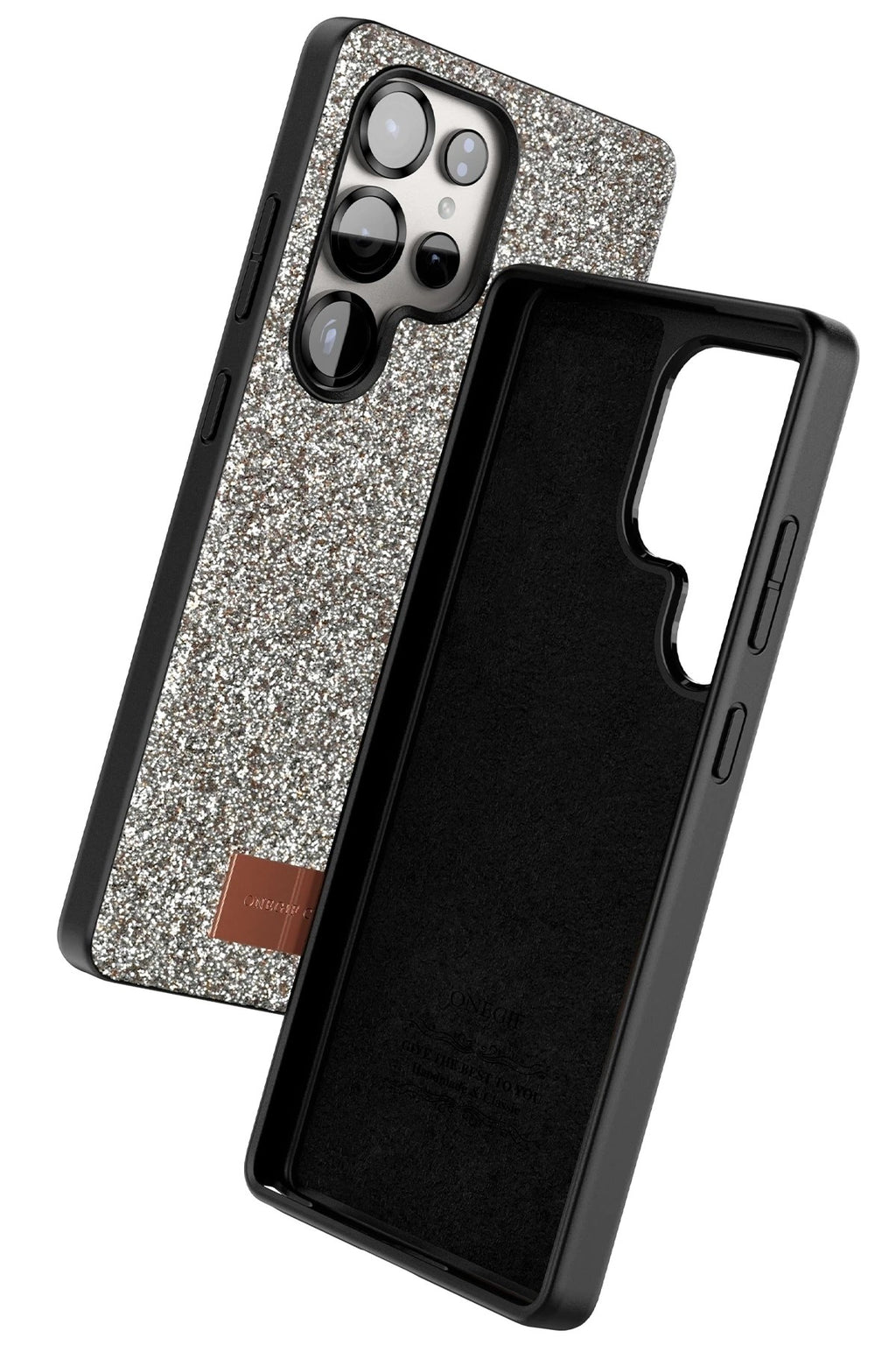 Mey İthalat® Samsung Galaxy S25 Ultra Bright Simli Kapak - Gold