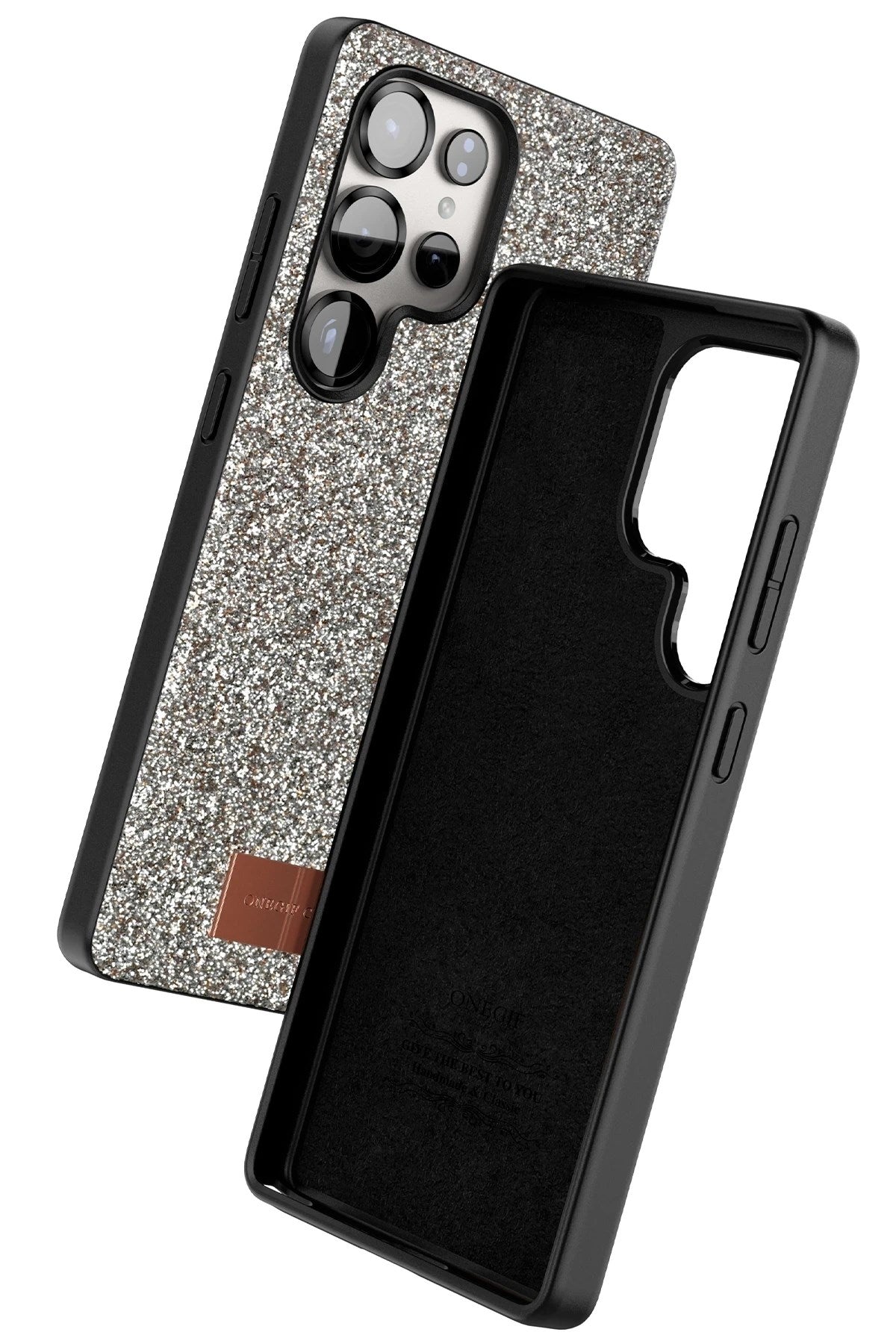Mey İthalat® Samsung Galaxy S25 Ultra Bright Simli Kapak - Gold